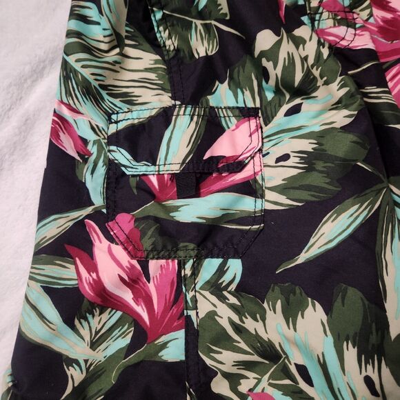 Kanu Surf Board Shorts Mens Multicolor Size 14 Hawaiian Floral Aloha Swim Trunks - Picture 3 of 4